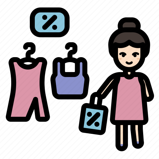 Girl, woman, shopping, sale, dress, closet, clothes icon - Download on Iconfinder