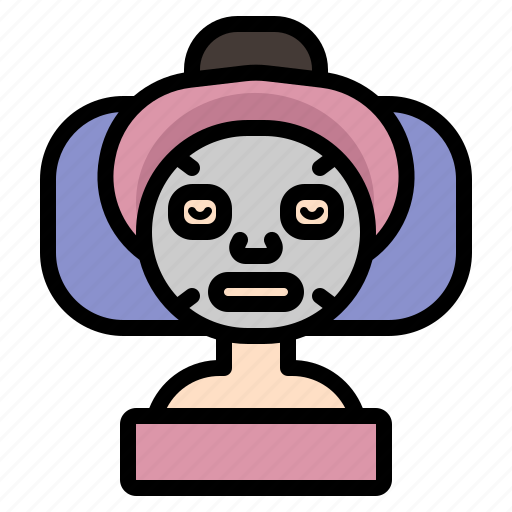 Girl, woman, spa, treatment, beauty, facial mask, skin care icon - Download on Iconfinder