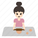 girl, woman, cooking, baking, bakery, avatar