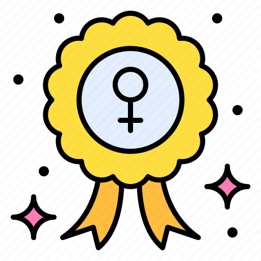 Female, symbol, award, badge, copper, reward icon - Download on Iconfinder