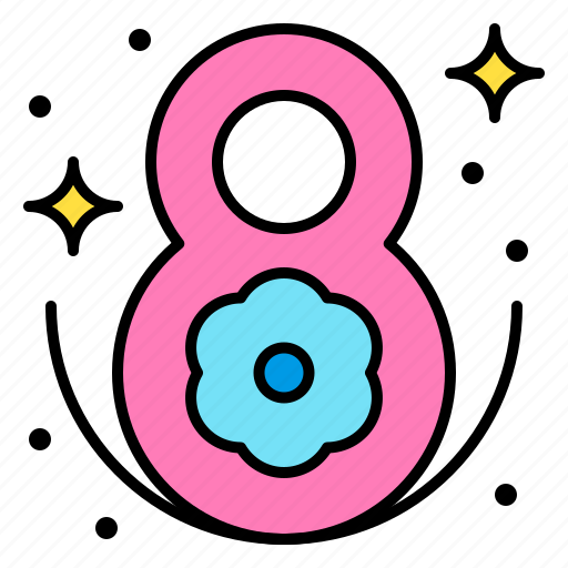 Celebration, day, eight, march, rose icon - Download on Iconfinder