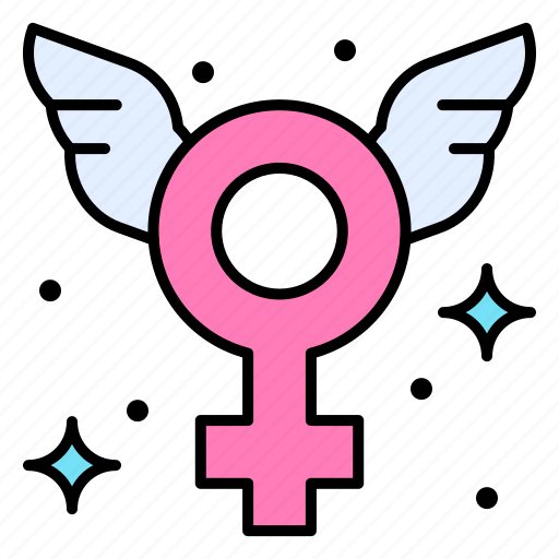 Angel, fairy, fay, female, gender icon - Download on Iconfinder