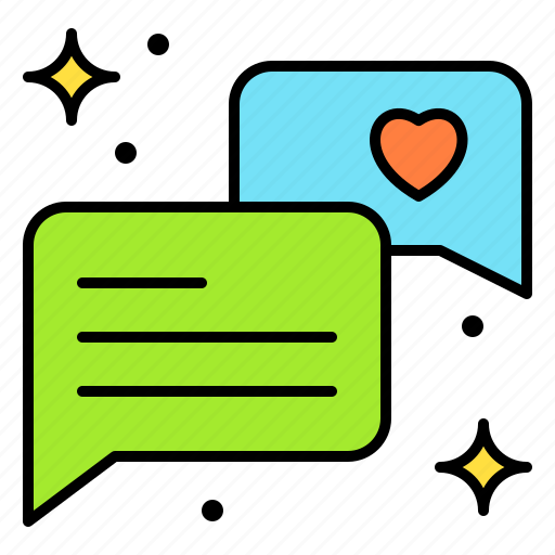 Chat, heart, love, speaking, conversation icon - Download on Iconfinder