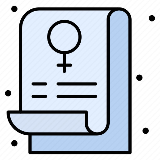 Gender, female, sex, sign, document icon - Download on Iconfinder