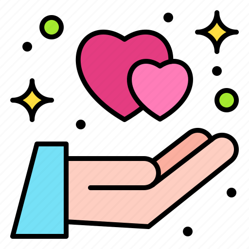 Care, dating, giving, hands, heart icon - Download on Iconfinder