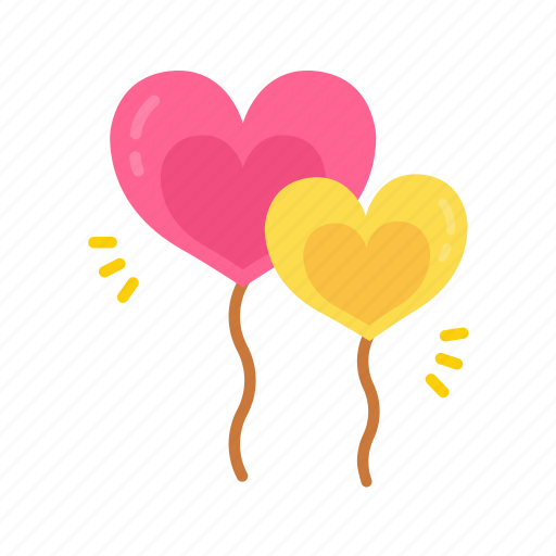 Heart balloon, joy, celebration, cheer, happiness icon - Download on Iconfinder