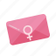 women, female, pride, envelope, sign, message, email, chat 