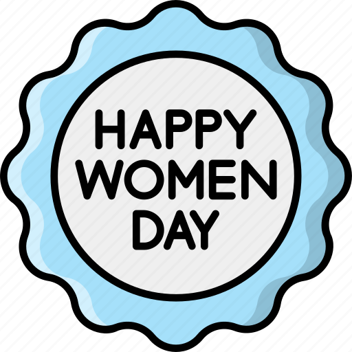 Happy womens day, badge, brooch, sticker icon - Download on Iconfinder
