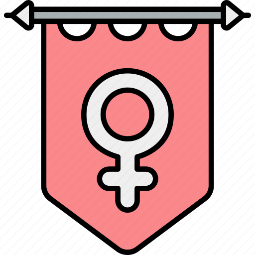 Banner, flag, sign, womens day icon - Download on Iconfinder