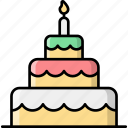 cake, wedding, birthday, dessert