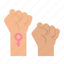 feminine, hand, feminist, feminism, women