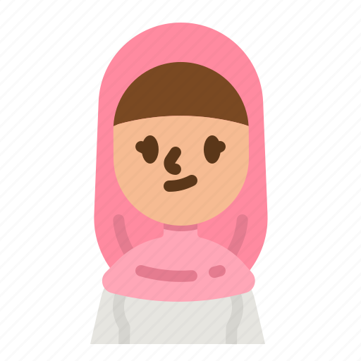 Muslim, hijab, arab, woman, avatar icon - Download on Iconfinder
