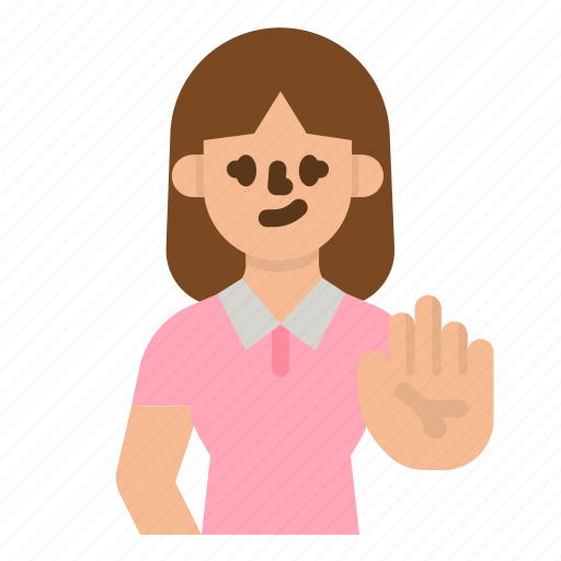 Stop, hand, sign, symbol, woman icon - Download on Iconfinder