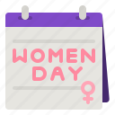 woman, march, womens, day, calendar