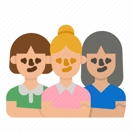 Womens, women, girl, group icon - Download on Iconfinder