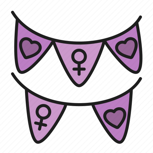 Celebration, decorative, feminism, garlands, ornaments, woman icon - Download on Iconfinder