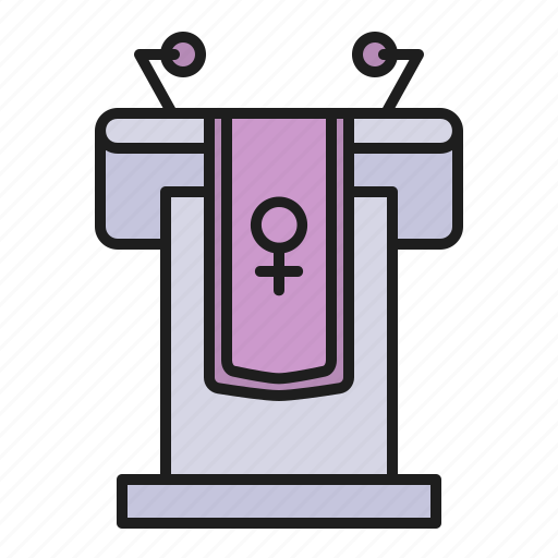 Conference, culttures, feminism, ideas, politics, speech icon - Download on Iconfinder