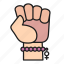 feminism, fist, gesture, hand, protest, punch, women 