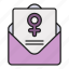 envelope, female, feminism, letter, mail, message, woman 
