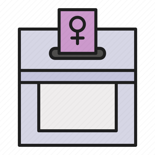 Ballott, elections, feminism, political, vote, women icon - Download on Iconfinder