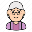 avatar, elder, grandmother, people, profile, user, woman