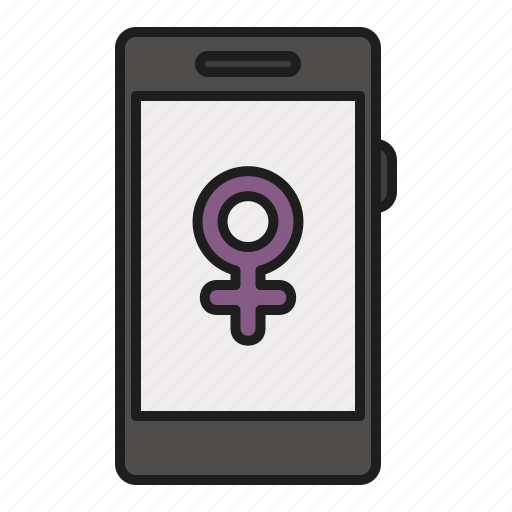 Communication, female, gender, phone, smartphone, women icon - Download on Iconfinder