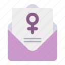 envelope, female, feminism, letter, mail, message, woman
