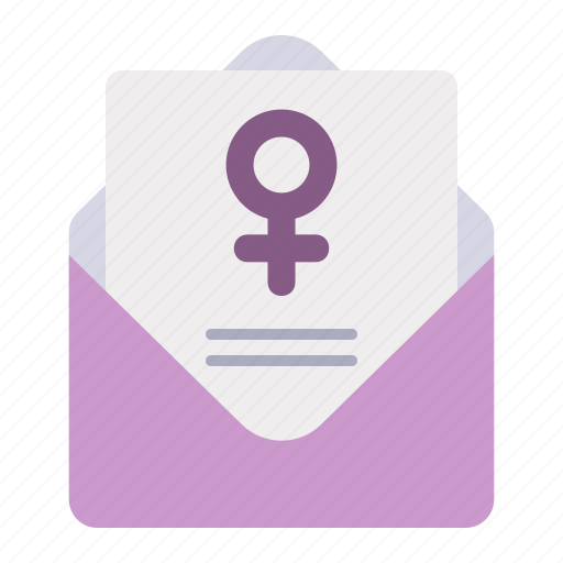 Envelope, female, feminism, letter, mail, message, woman icon - Download on Iconfinder