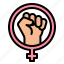 protest, women, feminism, hand, gestures 