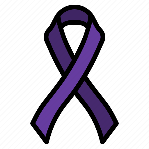 Ribbon, purple, awareness, symbol, sign icon - Download on Iconfinder