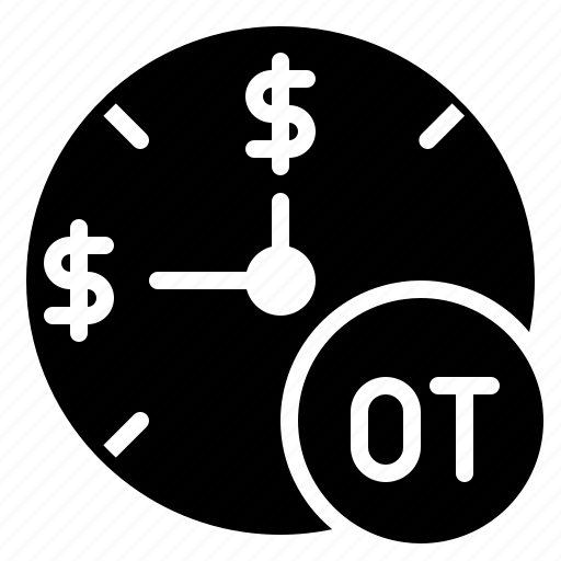 Ot, overtime, extra, salary, pay, rate, time icon - Download on Iconfinder