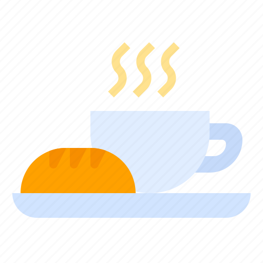 Bread, break, coffee, drink, hot icon - Download on Iconfinder