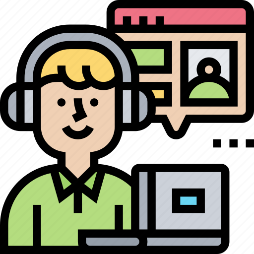 Meeting, online, conference, communication, multimedia icon - Download on Iconfinder