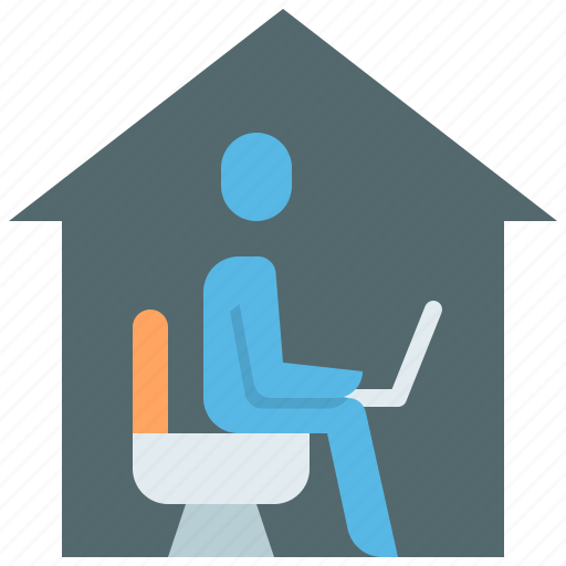 Work, from, home, toilet, teleworking, working icon - Download on Iconfinder