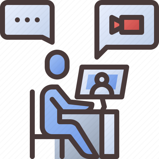 Work, conference, video, call, online, meeting icon - Download on Iconfinder