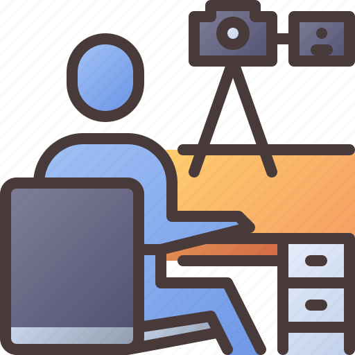 Work, home, live, video, record, streaming icon - Download on Iconfinder