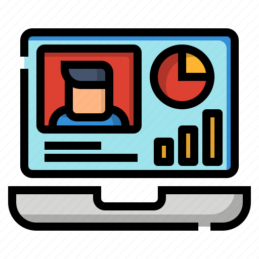 Business, diagram, laptop, onlinehuman, presentation icon - Download on Iconfinder