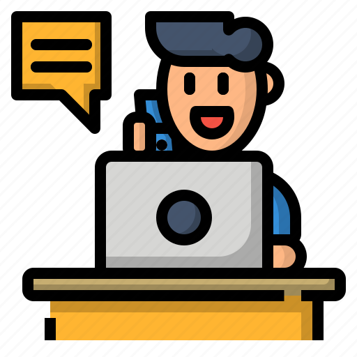 Chat, conference, from, home, teleworking, video, work icon - Download on Iconfinder