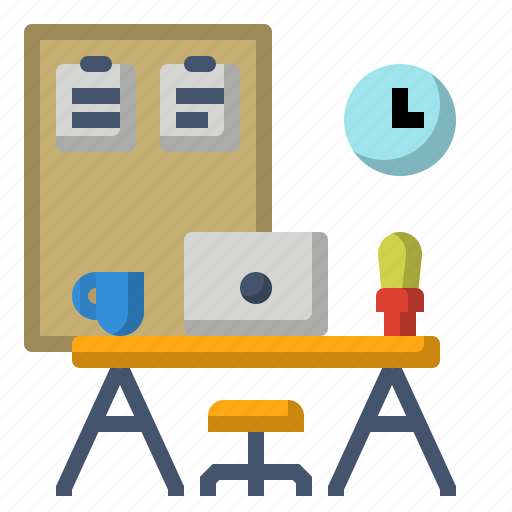 Computer, desk, from, home, office, work, working icon - Download on Iconfinder