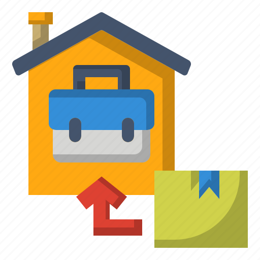Delivery, from, home, shipping, transport, work icon - Download on Iconfinder