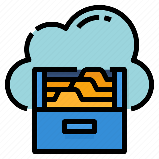 Cloud, data, folder, storage, workfromhome icon - Download on Iconfinder