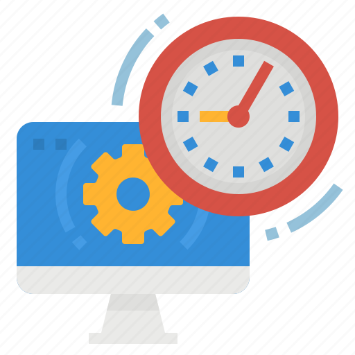 Computer, employee, time, work, workfromhome, working icon - Download on Iconfinder