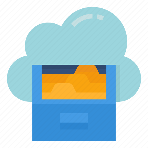 Cloud, data, folder, storage, workfromhome icon - Download on Iconfinder