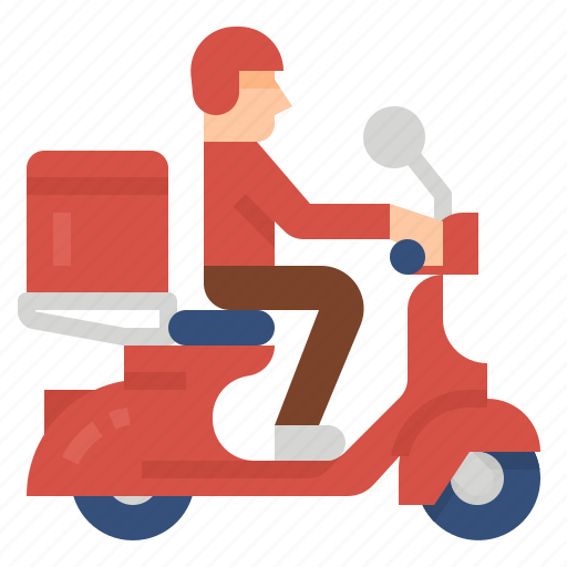 Delivery, food, motorcycle, scooter, workfromhome icon - Download on Iconfinder