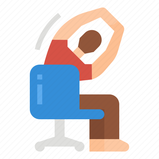 Chair, desk, exercise, office, workfromhome icon - Download on Iconfinder