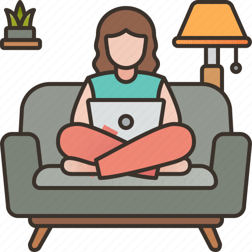 Work, sofa, anywhere, cozy, leisure icon - Download on Iconfinder