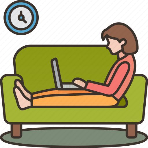 Holiday, working, relax, couch, leisure icon - Download on Iconfinder