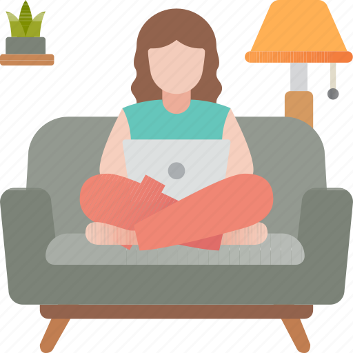 Sofa, work, cozy, anywhere, leisure icon - Download on Iconfinder