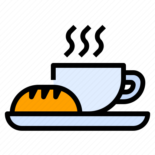 Bread, break, coffee, drink, hot icon - Download on Iconfinder