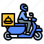 delivery, food, scooter, service, transportation 